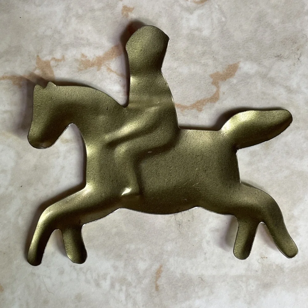 Set‎ Of 3 Tin Lithograph Cracker Jack Premium Prize Toy Horse Jockey Clown Ring